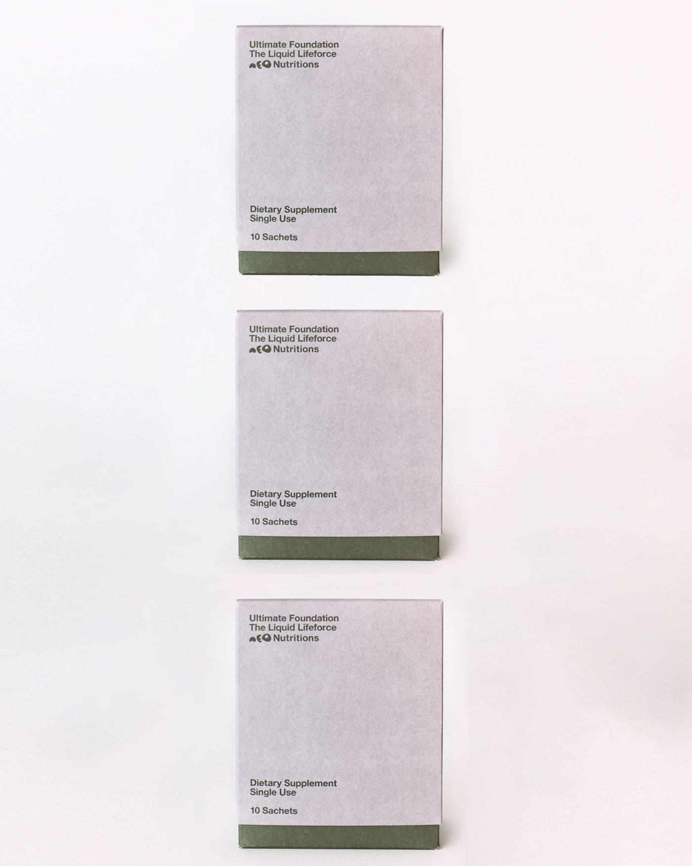 Three boxes of Ultimate Foundation